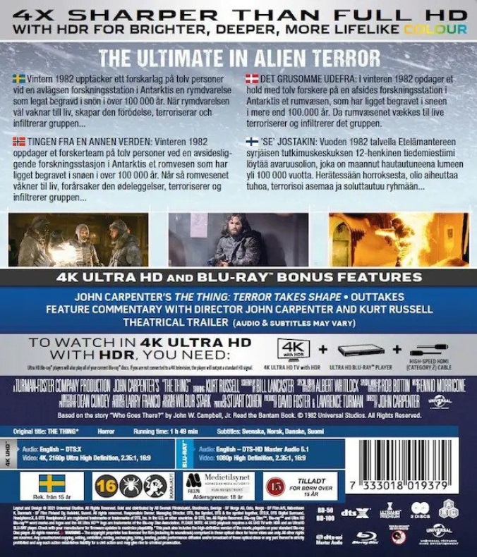 The Thing K Uhd Blu Ray K Uhd Future Movie Shop